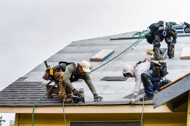 Professional Gutter Installation technician working in Colton, SD